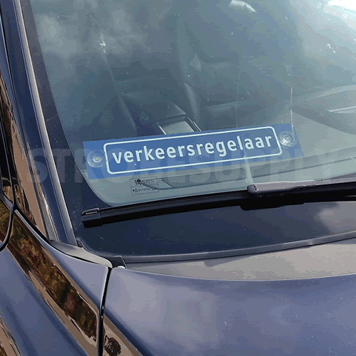 Autobordje geel met zuignappen - Afbeelding 2