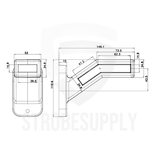 W168.2 LED neon zijmarkering breedtelamp breedtepaal positielicht positielamp contourmarkering