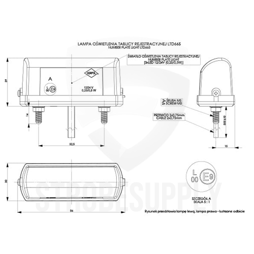 LTD-665 LED kentekenverlichting