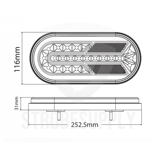 LH1890 LED achterlamp achterlicht met dynamische richtingaanwijzer 12V 24V
